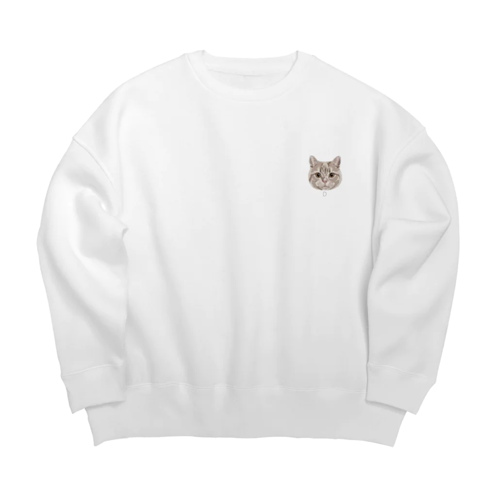 みきぞーん｜保護猫 ミッキー画伯と肉球とおともだちのD Big Crew Neck Sweatshirt