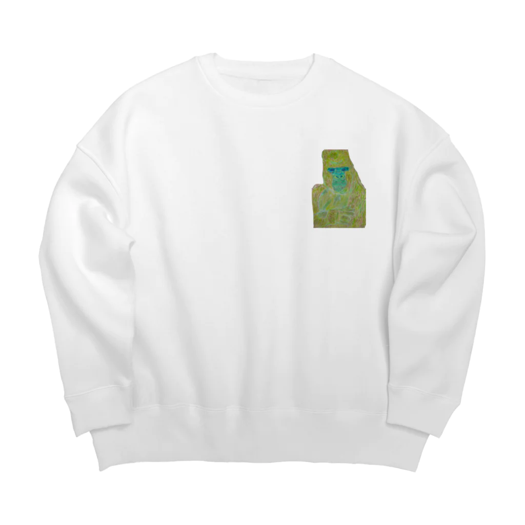 mogmog モグモグのカラフル　ゴリラ Big Crew Neck Sweatshirt