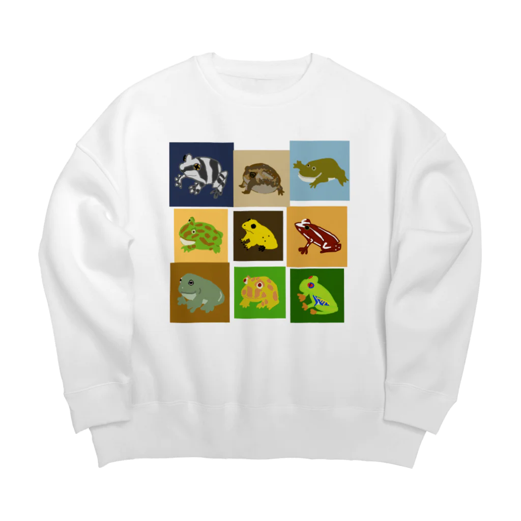 いきものや　のの（別館）のカエルの集い Big Crew Neck Sweatshirt