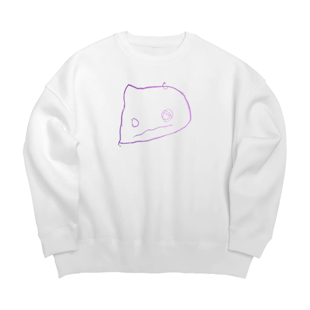 cheerycheeryのこどもの絵　おばけねこちゃんのかばん Big Crew Neck Sweatshirt