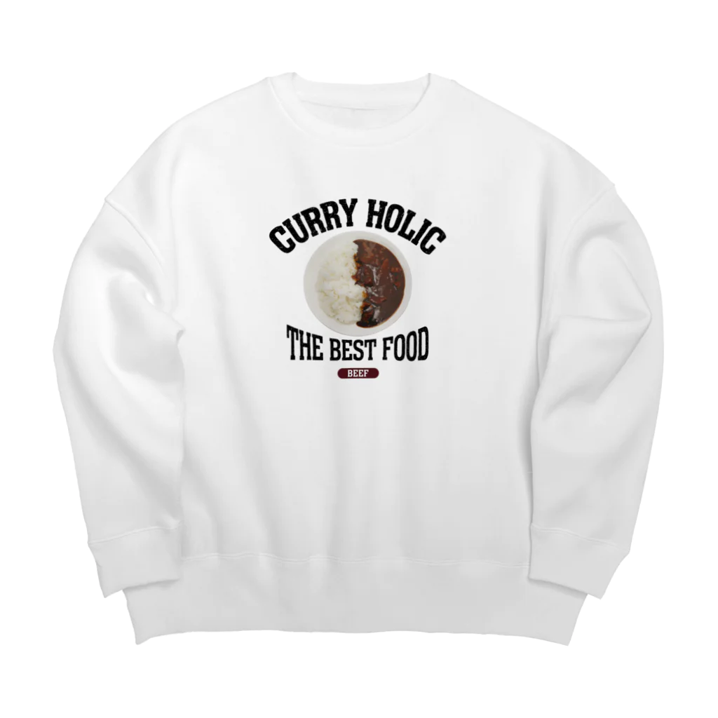 メシテロタイプ（飯テロTシャツブランド）のビーフカレー・欧風カレー（ビンテージ風） Big Crew Neck Sweatshirt