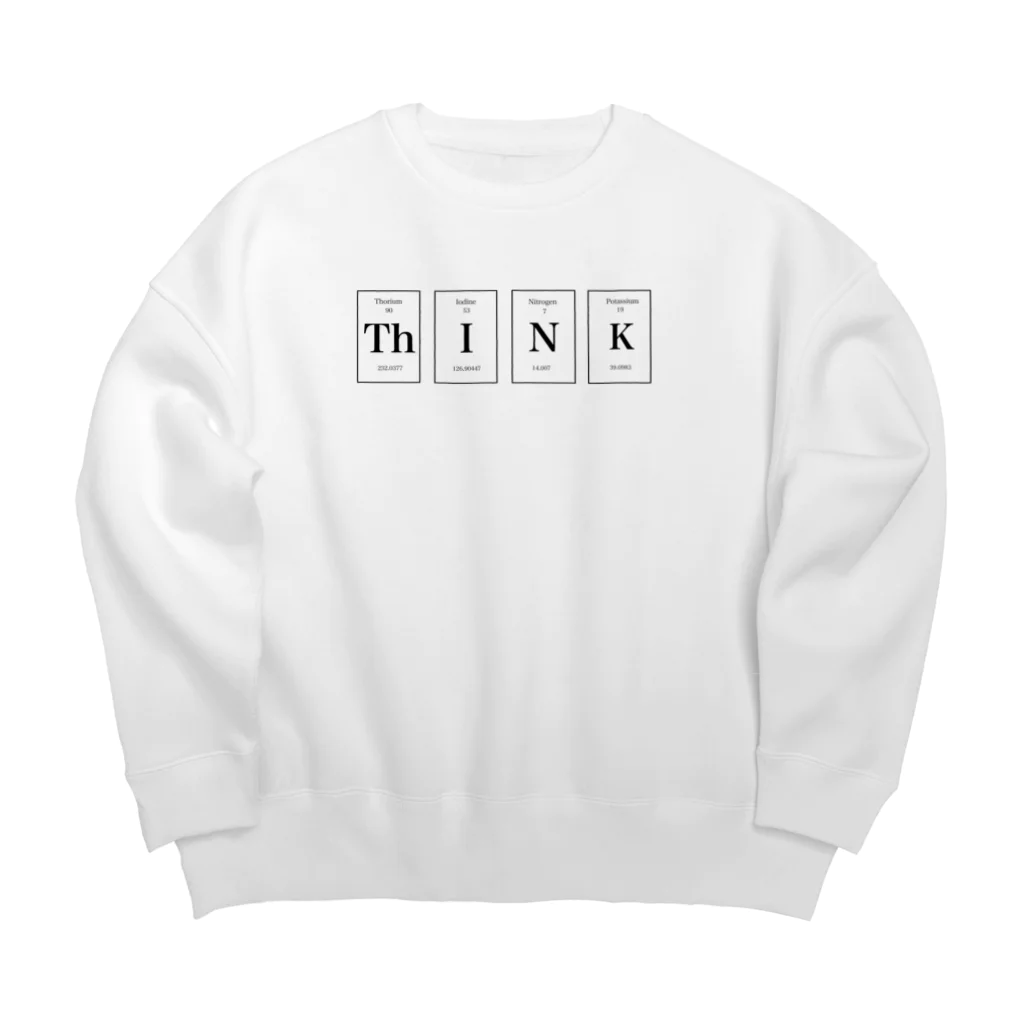 JAZUYの”Think”/ 原子番号90,53,7,19 ビッグシルエットスウェット