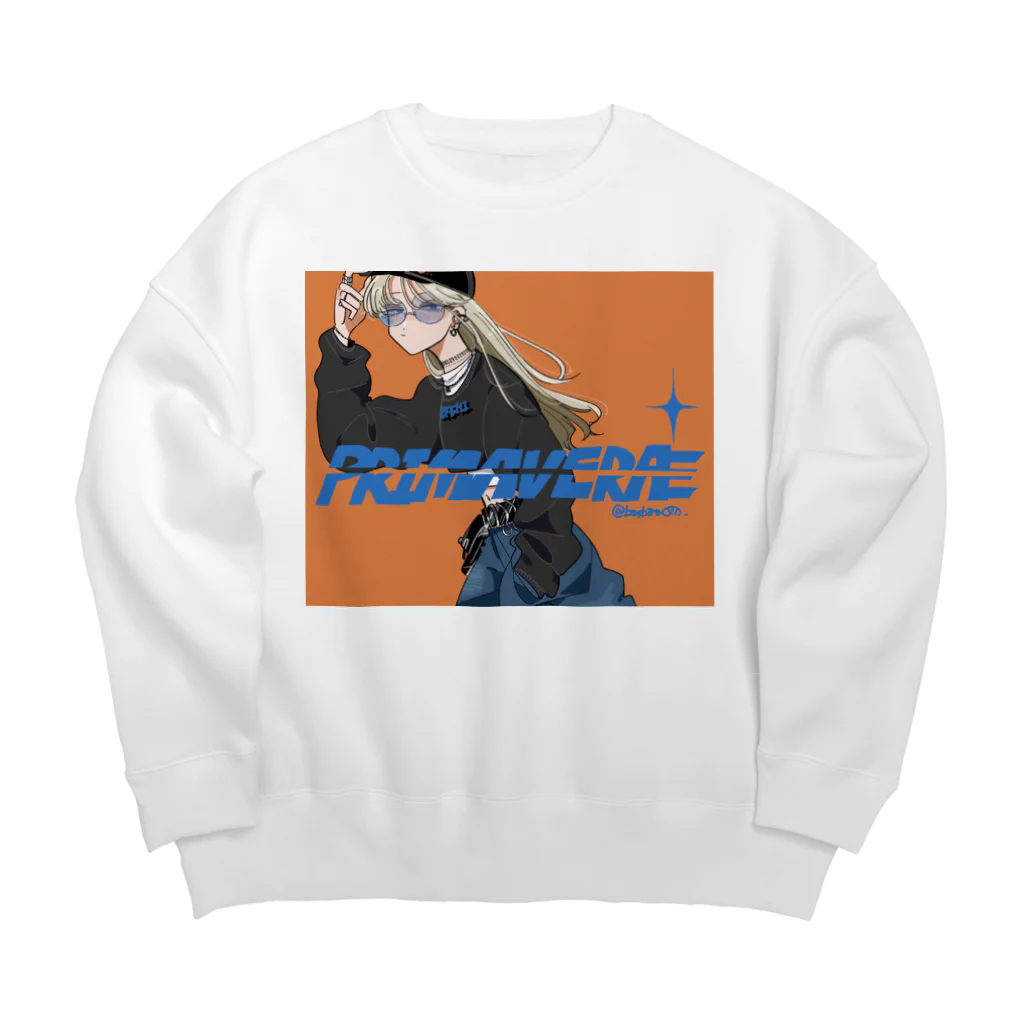 かいばしらのプリマヴェーラ（橙） Big Crew Neck Sweatshirt