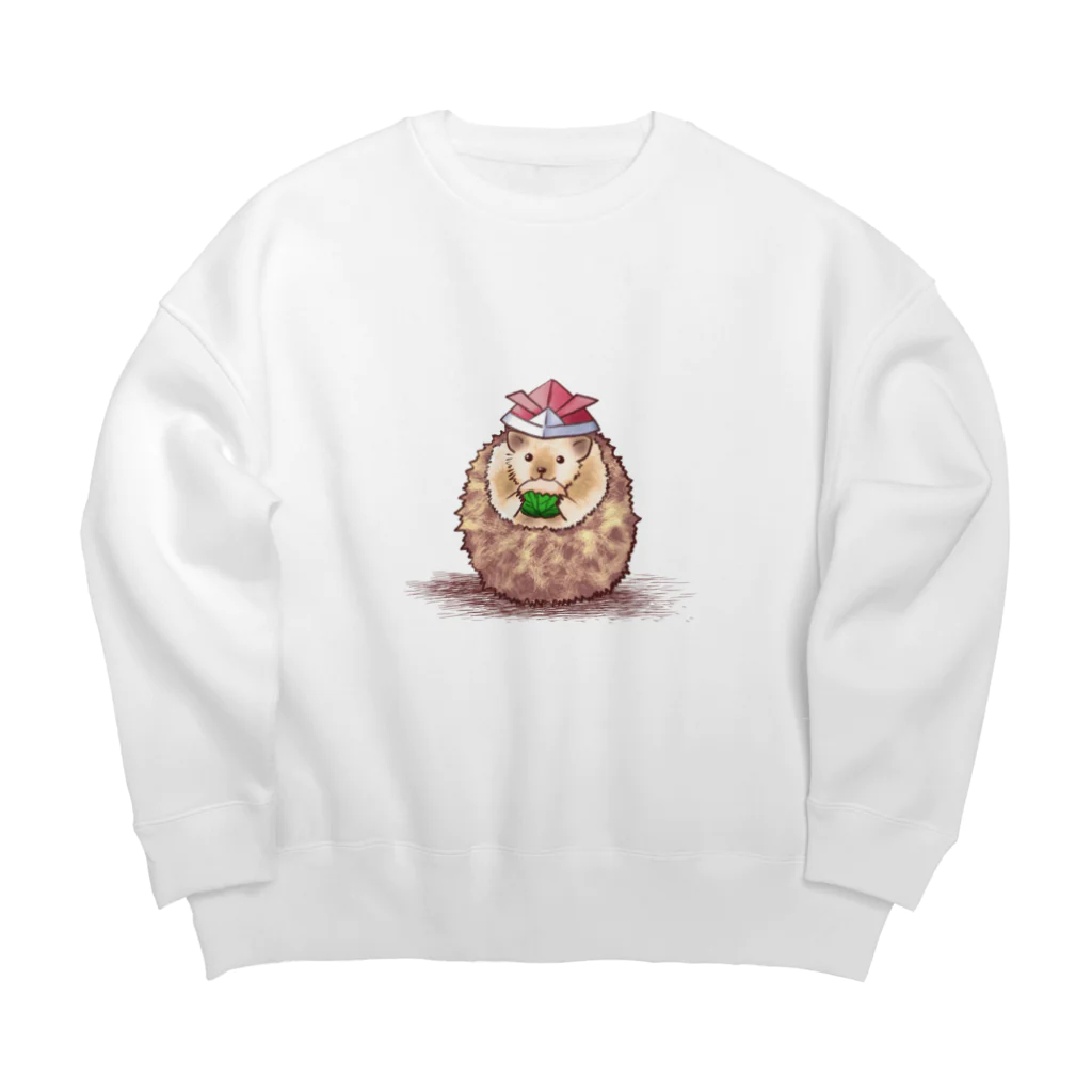 くまがすきの柏餅とハリネズミ Big Crew Neck Sweatshirt