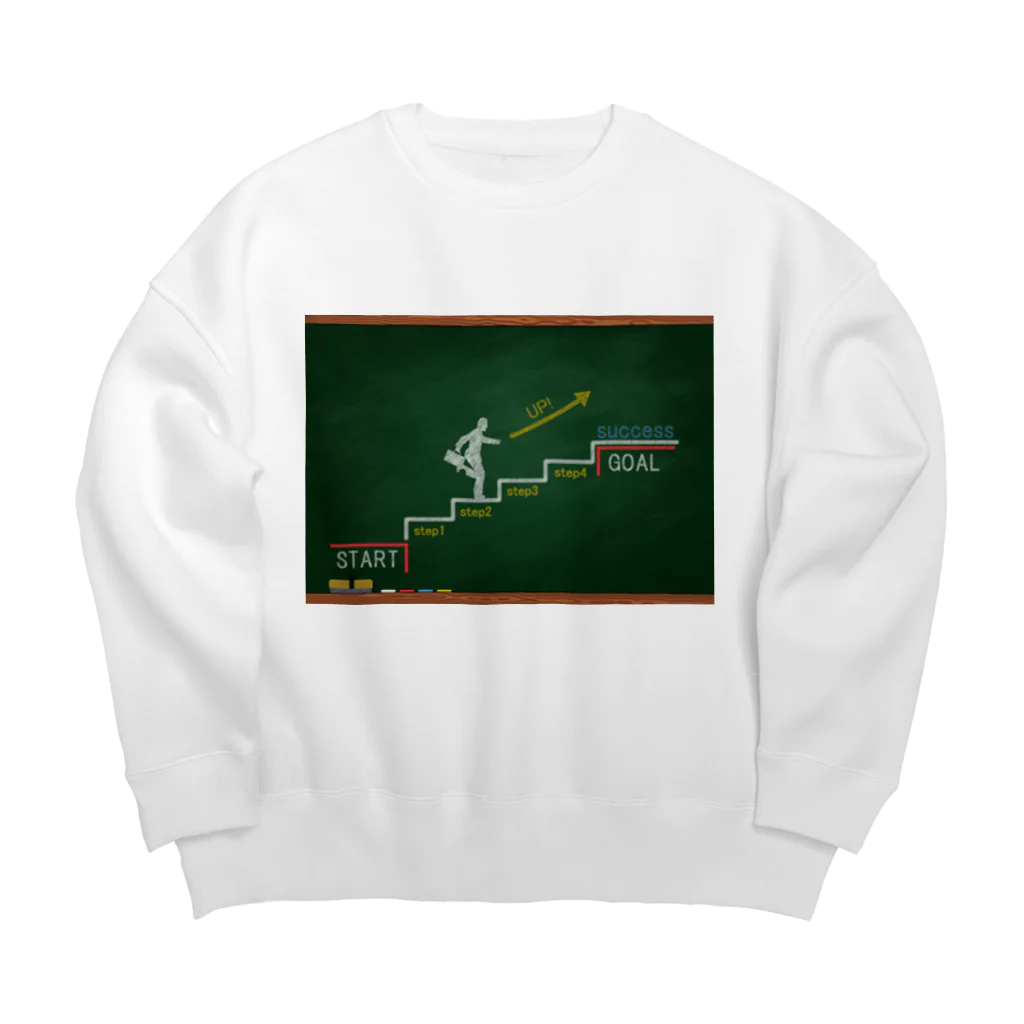 Teatime ティータイムのステップアップ ゴール成功者 Big Crew Neck Sweatshirt