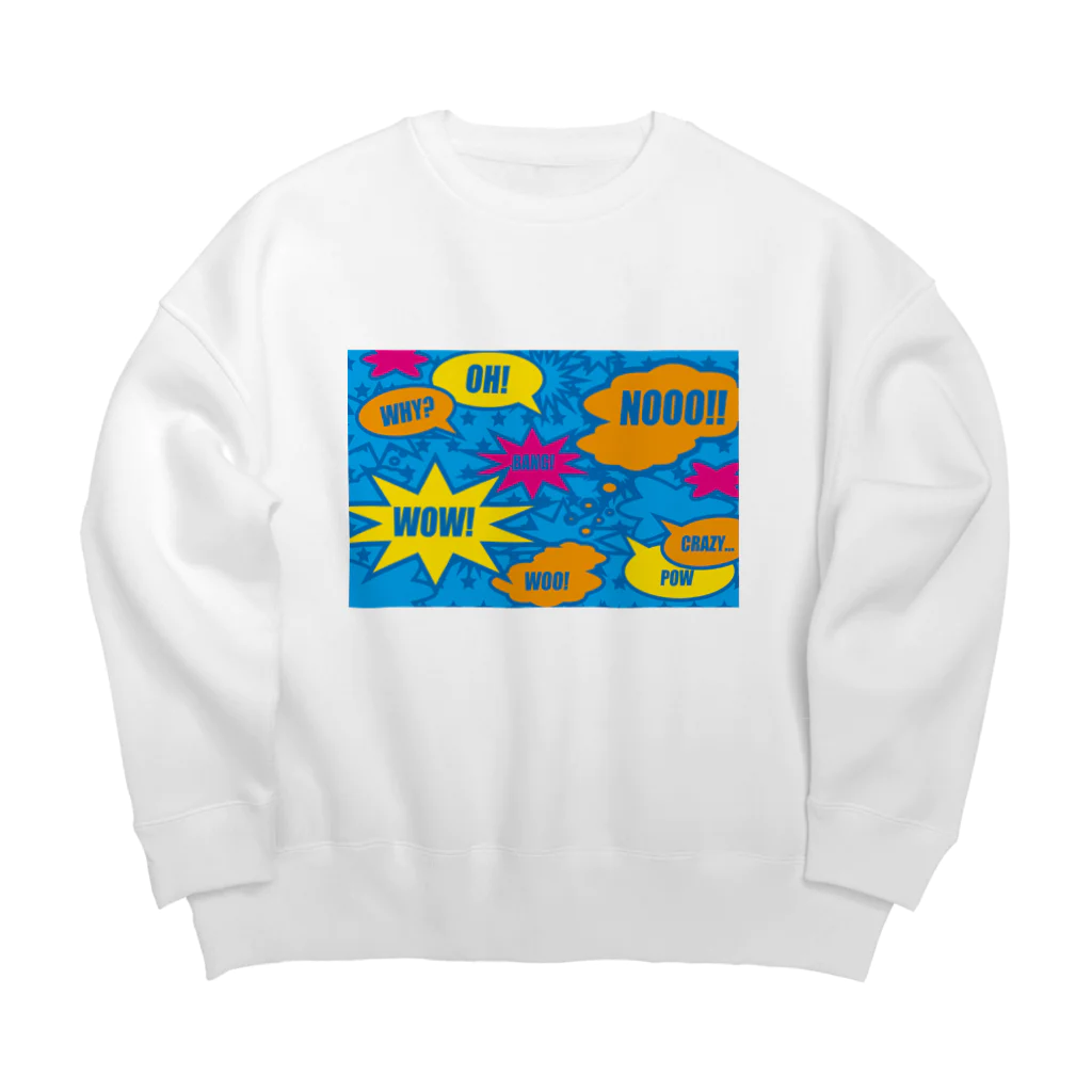 フォーヴァのコミックBLUE Big Crew Neck Sweatshirt