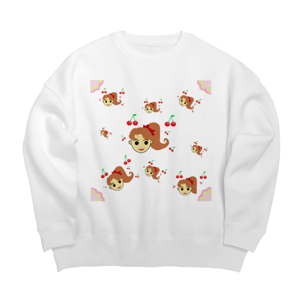 あるてみらのさくらんぼガール Big Crew Neck Sweatshirt