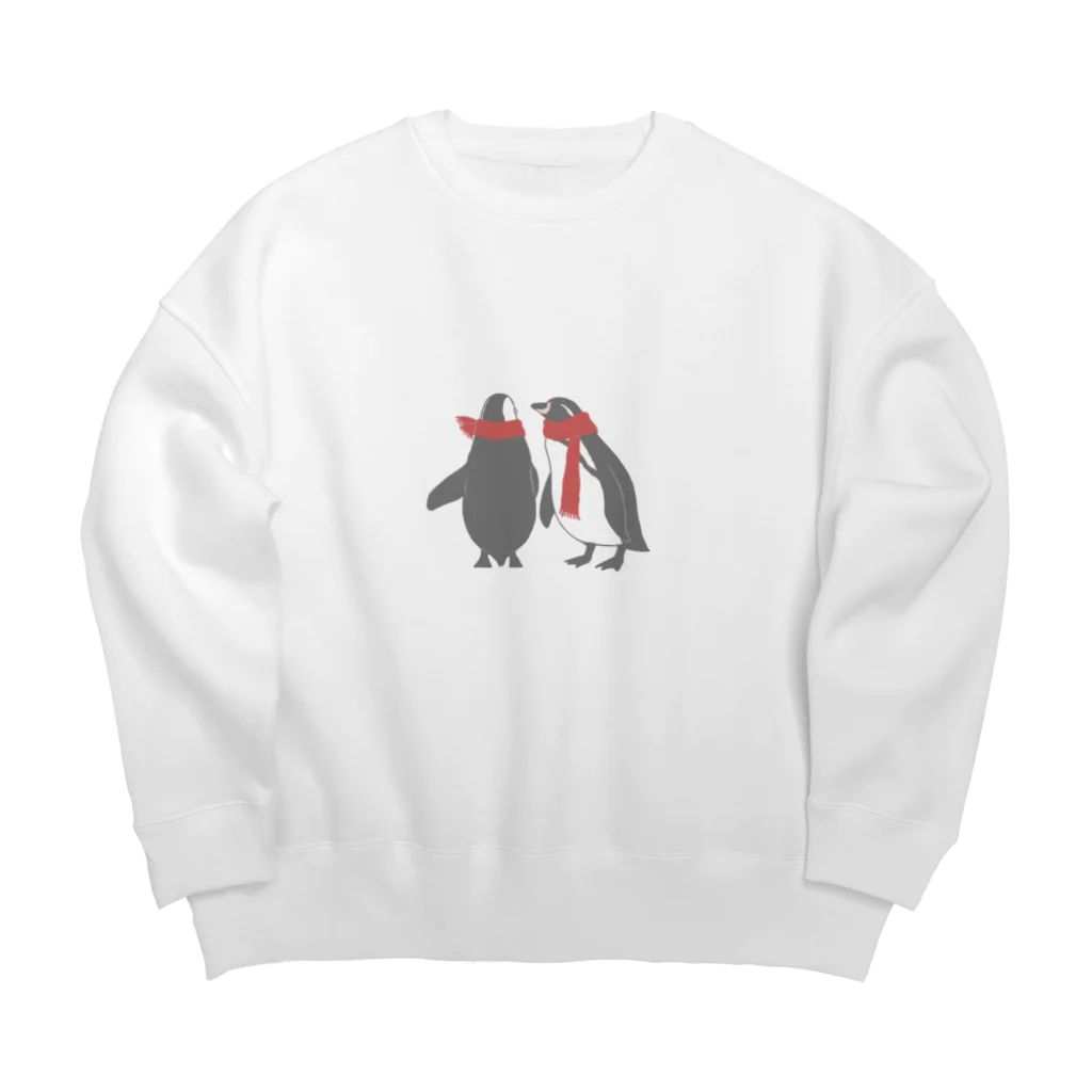 ゆりえもんのペンギンショップのペアペンギン(Crimson) Big Crew Neck Sweatshirt