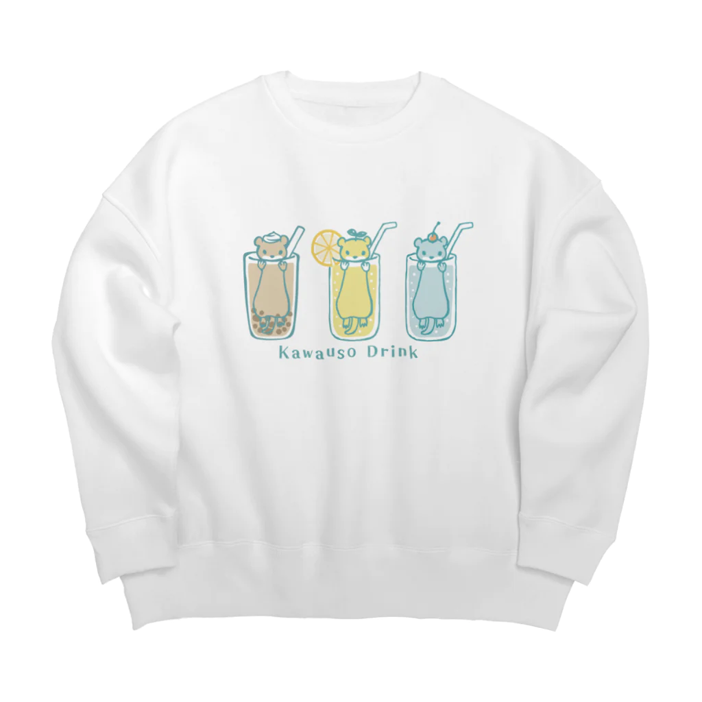 あずき缶の三種のコツメカワウソドリンク Big Crew Neck Sweatshirt