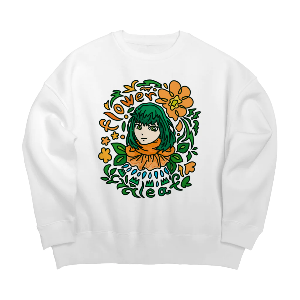 ハナドリカ SUZURI店の花と緑の使い手 Big Crew Neck Sweatshirt