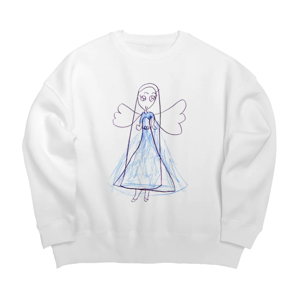 きっずしょっぷのドレスを着た天使 Big Crew Neck Sweatshirt