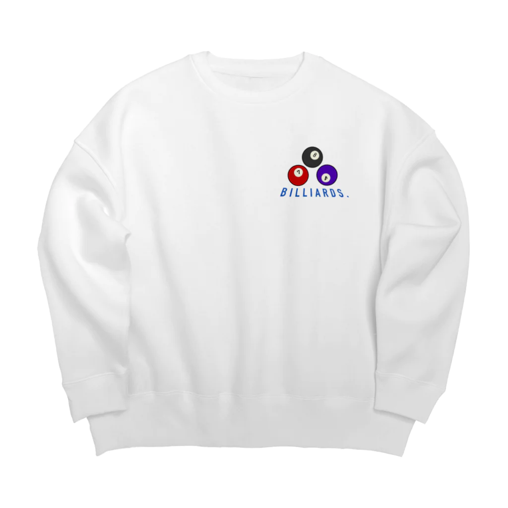 あきらんどのビリヤード犬 Big Crew Neck Sweatshirt