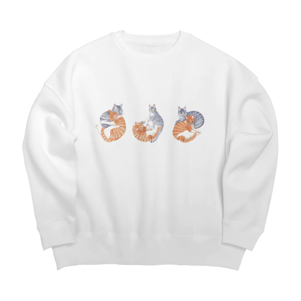 渡邊野乃香のお店のぽんちゃんむーちゃん柄 Big Crew Neck Sweatshirt