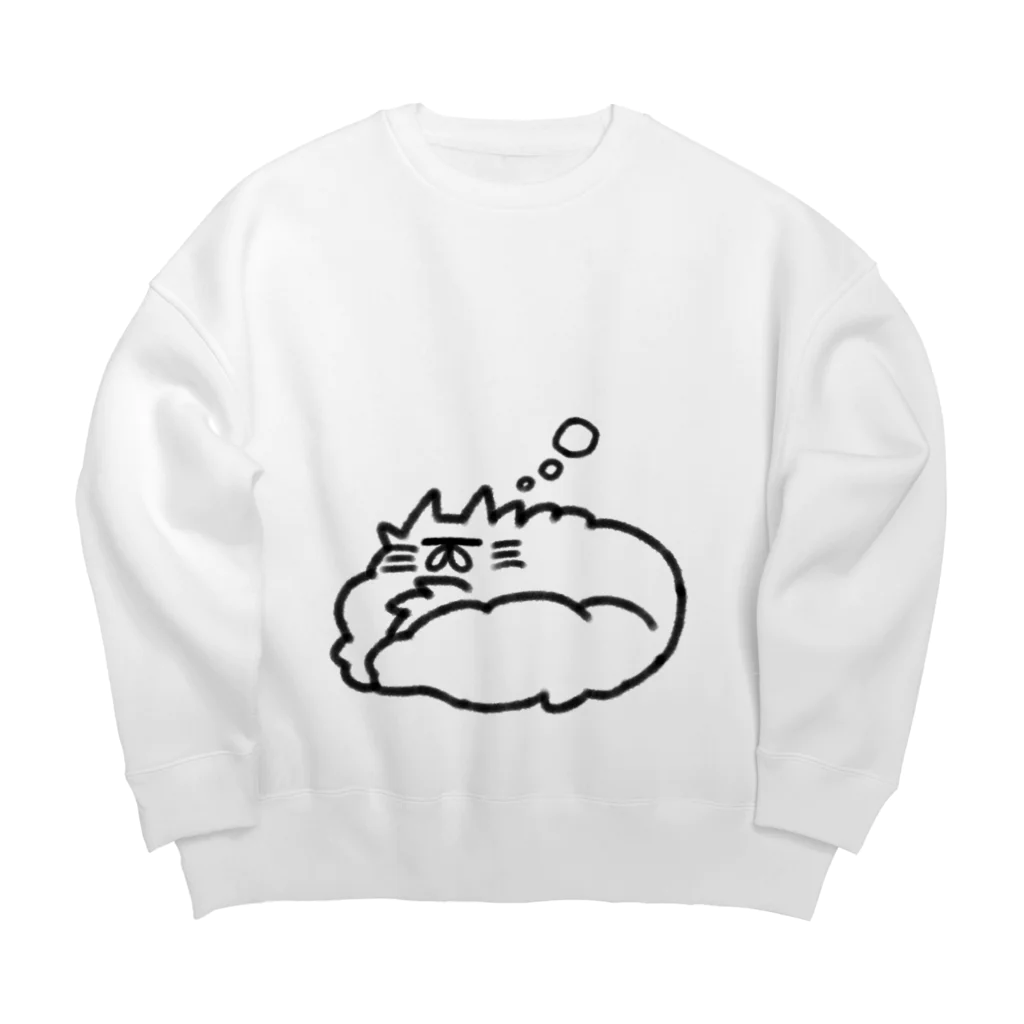 要のぽんぽんねこすぴすぴ Big Crew Neck Sweatshirt