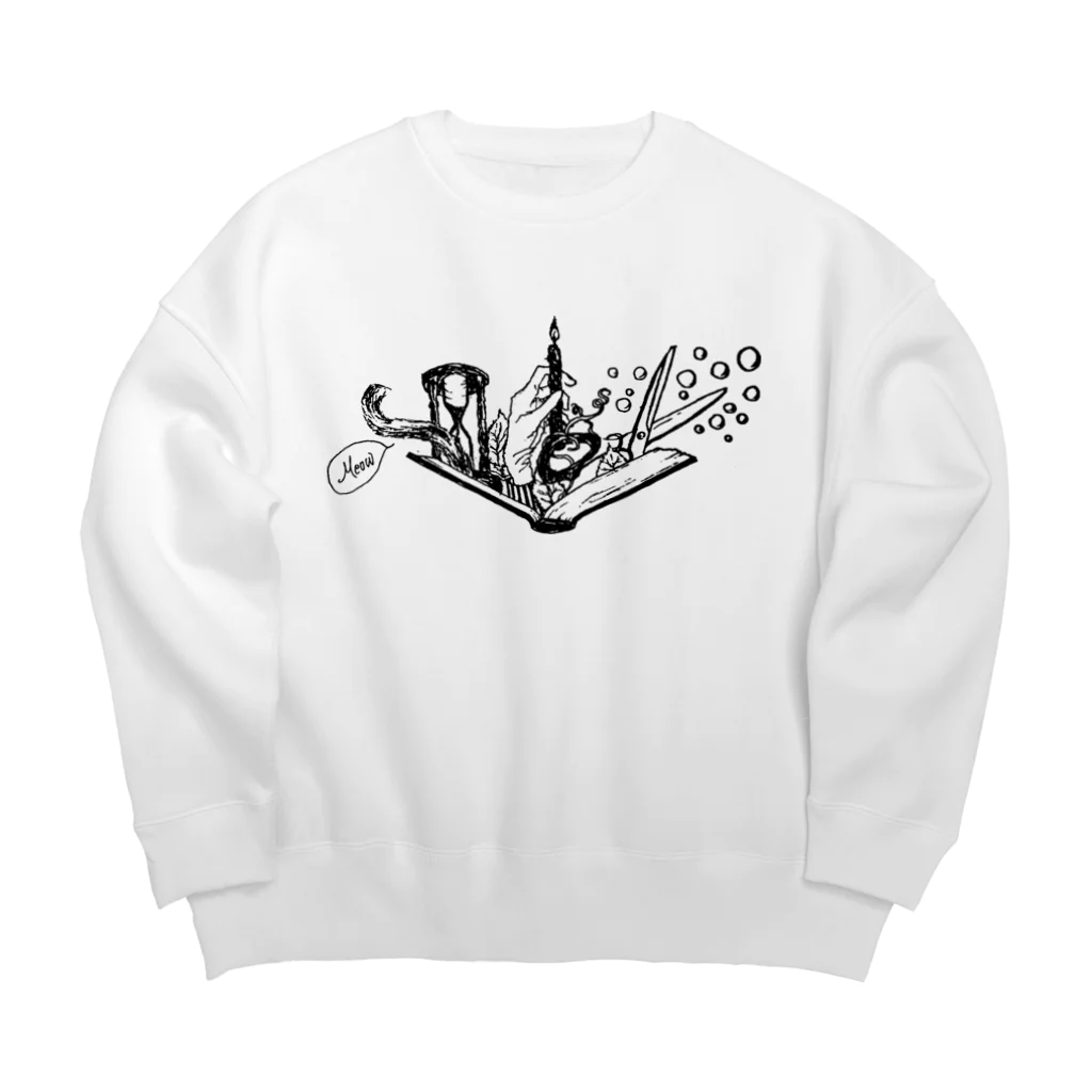 LUNARHOLIC STOREの-Noir+Angelique- メモリアルイラスト柄シリーズ Big Crew Neck Sweatshirt