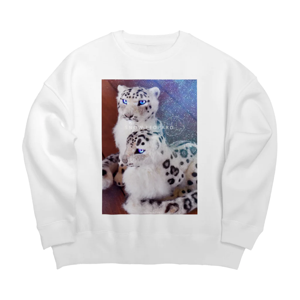 羊毛けだまkanaのユキヒョウもっふもふ02 Big Crew Neck Sweatshirt