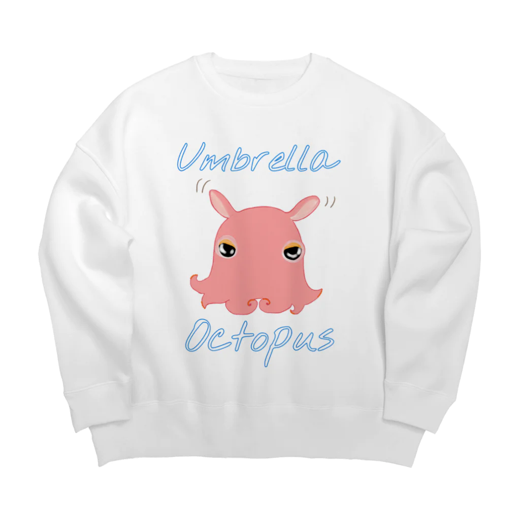 LalaHangeulのumbrella octopus(めんだこ) 英語バージョン② Big Crew Neck Sweatshirt