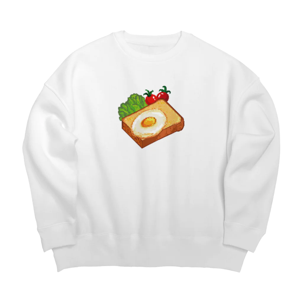 Wonder Bird Forestのピクセル・目玉焼きトースト Big Crew Neck Sweatshirt