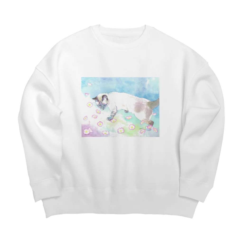 りとるたまの自由な心 Big Crew Neck Sweatshirt