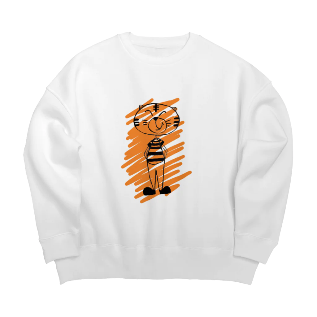 雑貨屋のオソラさんのTIGER Big Crew Neck Sweatshirt