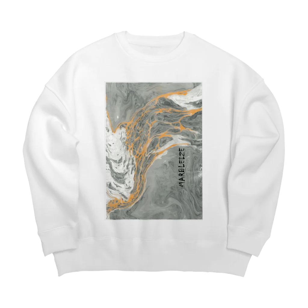 xxxyamachanのMARBLEIZE　縦書き Big Crew Neck Sweatshirt