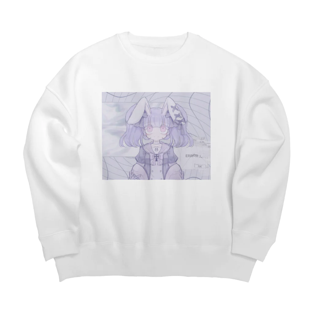 あくむ病院の電子のうさぎ。（鈴子らん） Big Crew Neck Sweatshirt