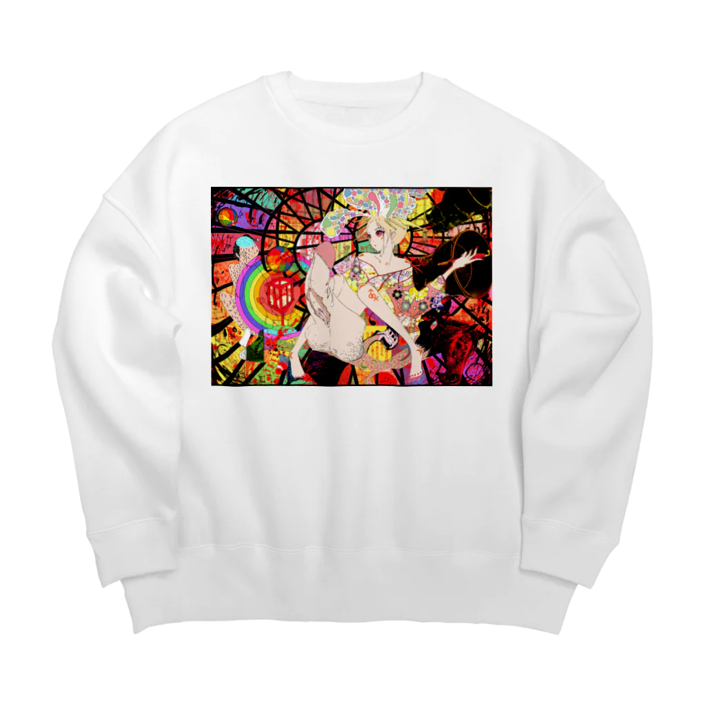 放蕩娘の売店の花魁少年 Big Crew Neck Sweatshirt