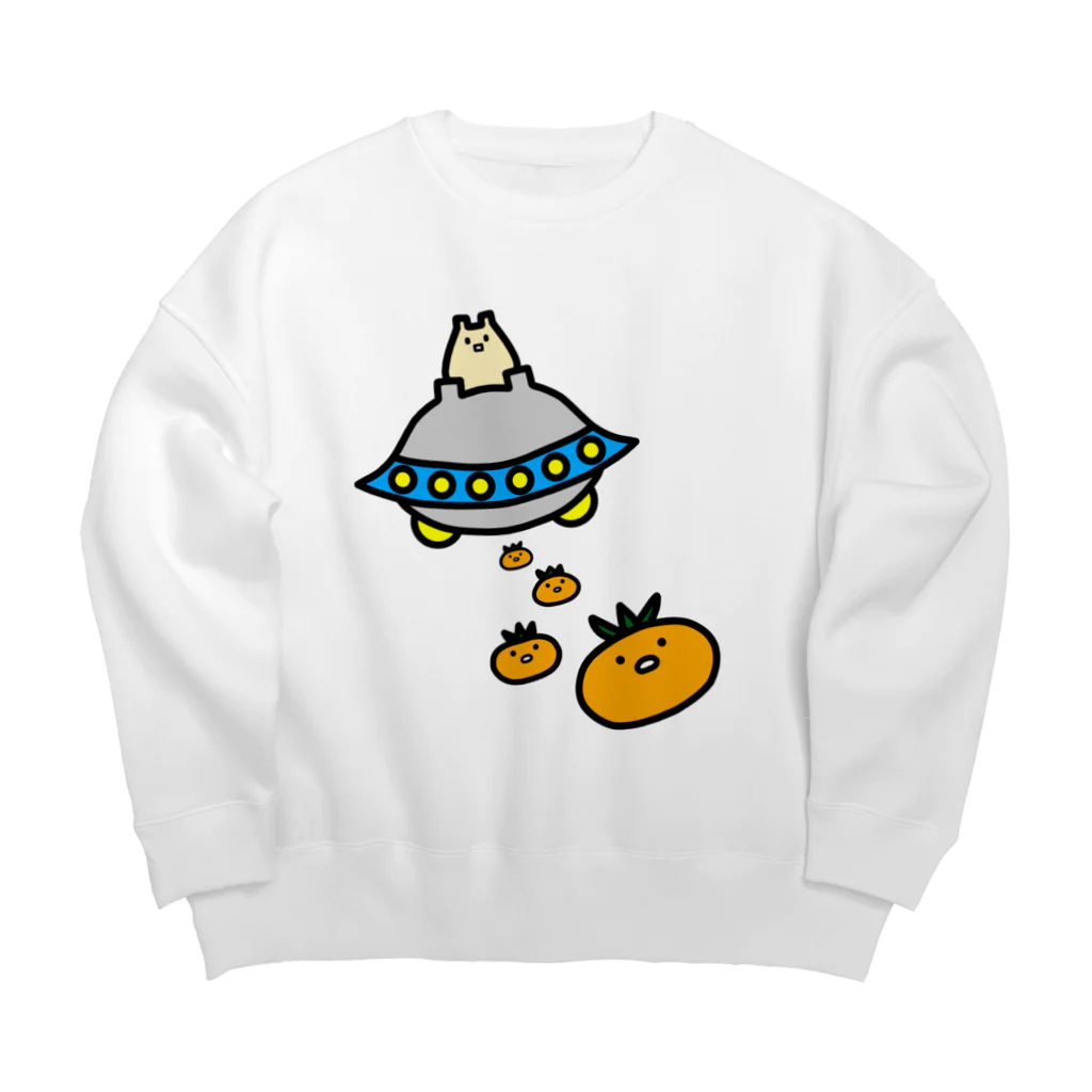 2Dうさぎの2Dうさぎ　みかん Big Crew Neck Sweatshirt