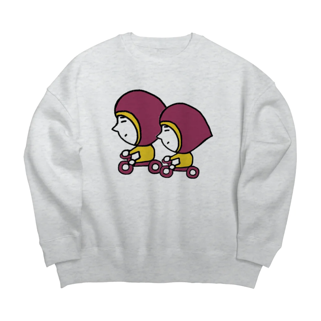 カワイーソー🀄️緑一色しか勝たん  麻雀グッズのやきいも2.0 Big Crew Neck Sweatshirt