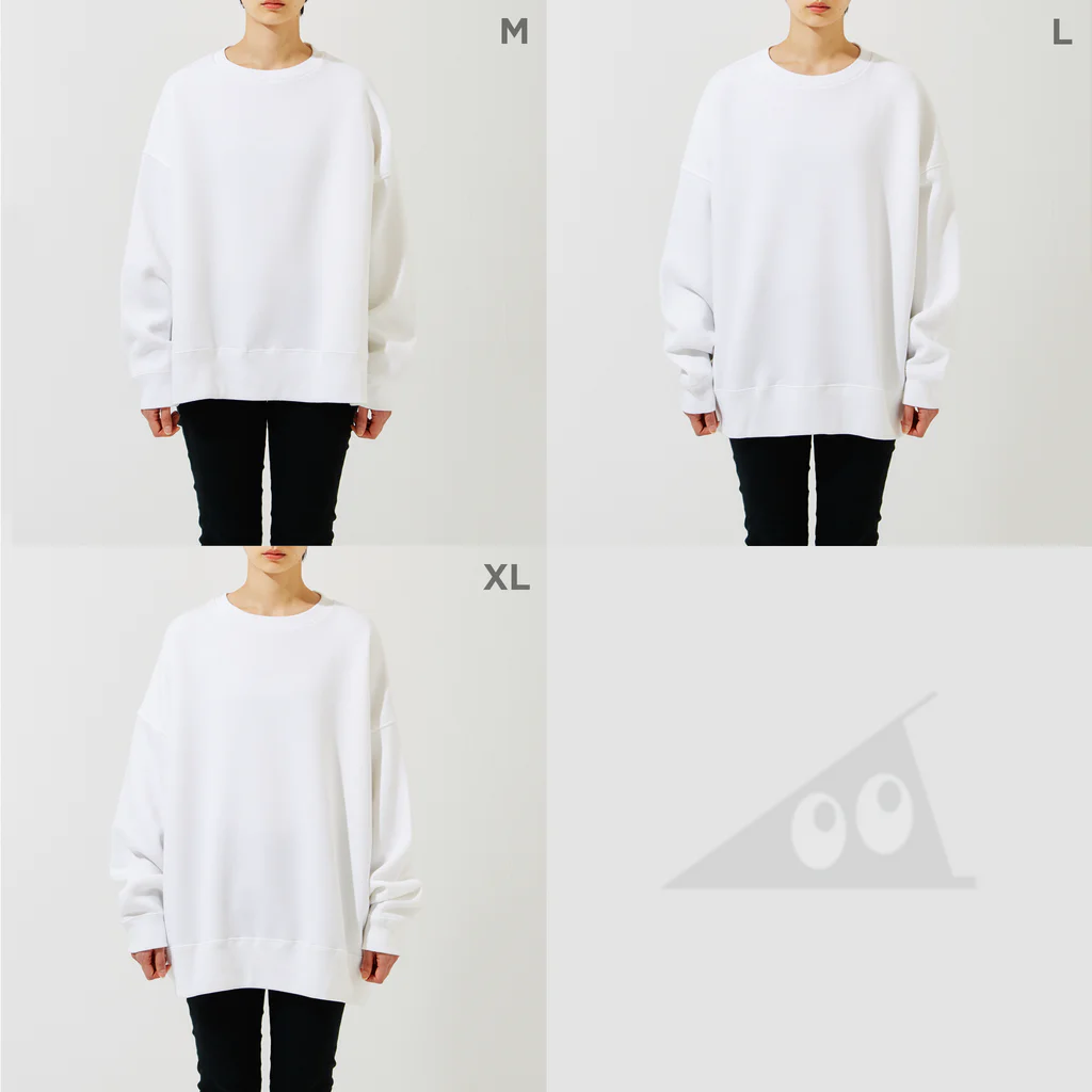 コブトリ株式会社のTACOBUTORI 白×緑　　黒用 Big Crew Neck Sweatshirt :model wear (woman)