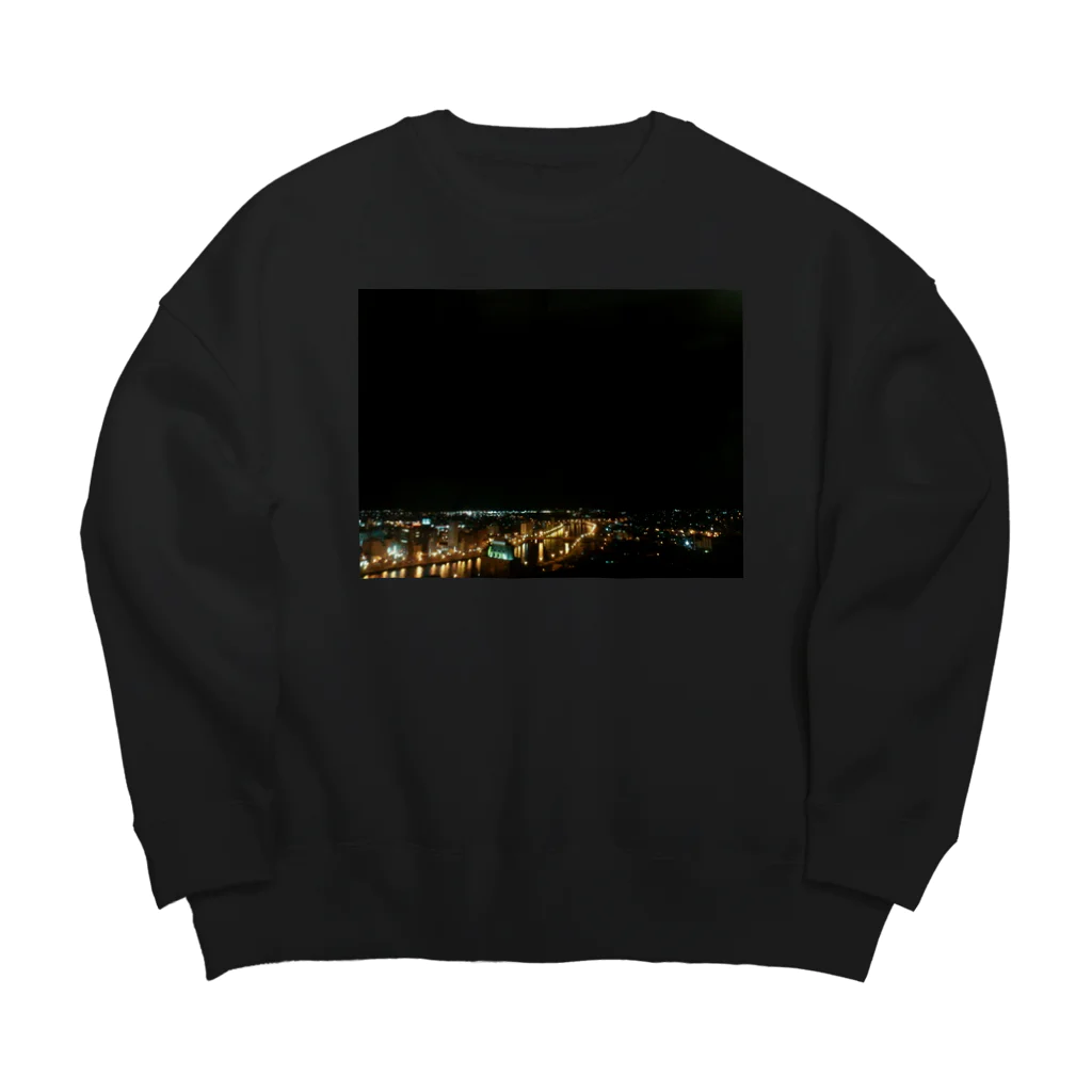 空屋　sorayakusakaの201512061854000　街明かり Big Crew Neck Sweatshirt