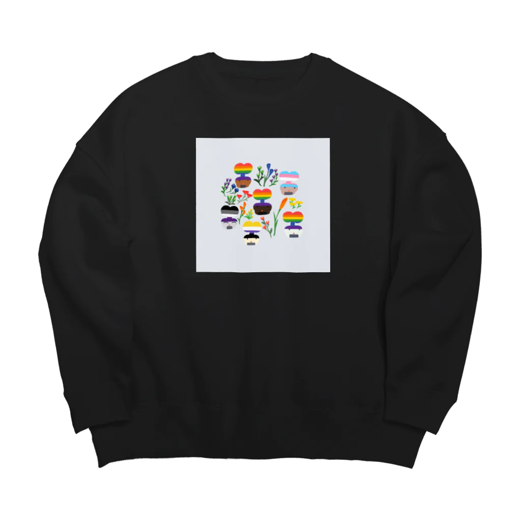 お土産屋ミミカキのクィアたちと植物と生活 Big Crew Neck Sweatshirt