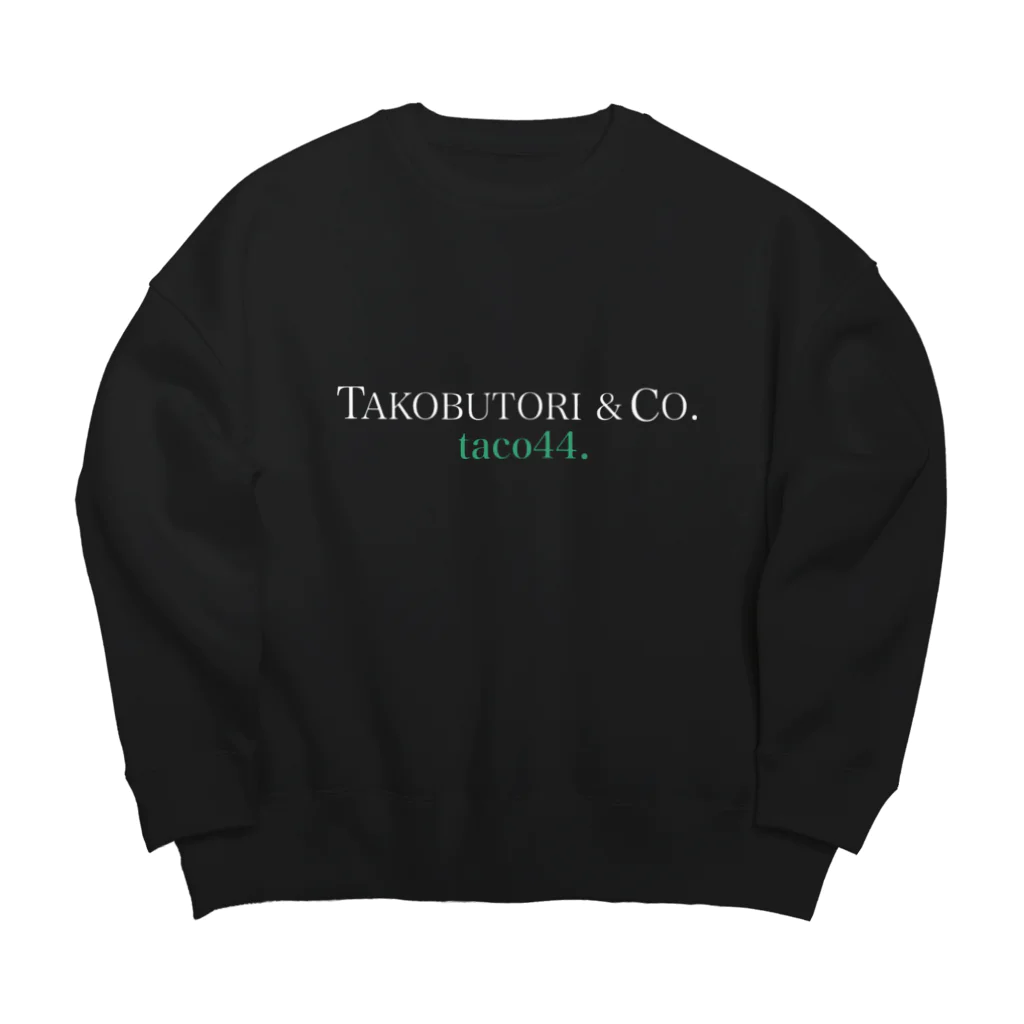 コブトリ株式会社のTACOBUTORI 白×緑　　黒用 Big Crew Neck Sweatshirt