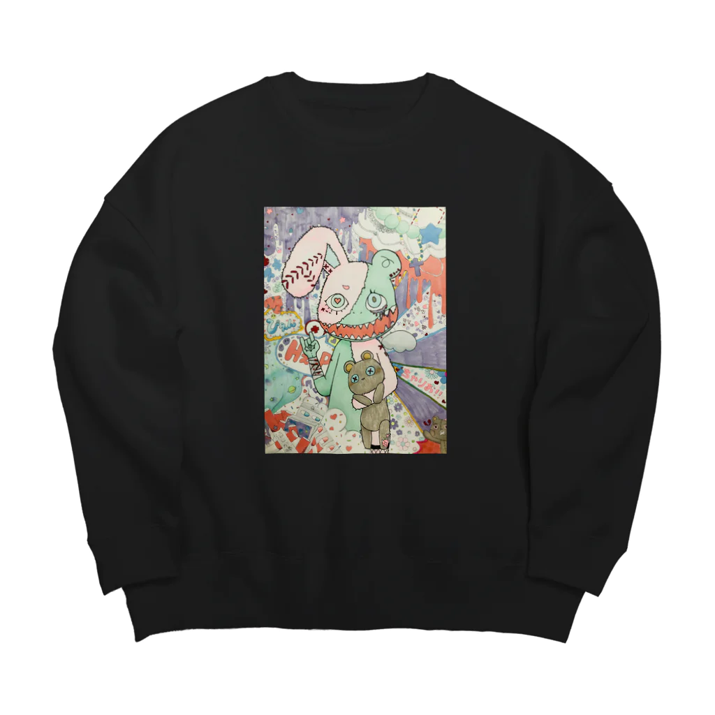 KAIBUTUYASANのちゃりお Big Crew Neck Sweatshirt