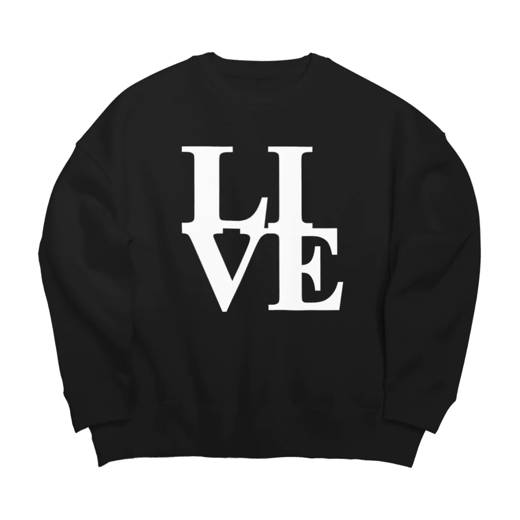 Plastic-Earthの"Live" POP-ART風 Big Crew Neck Sweatshirt