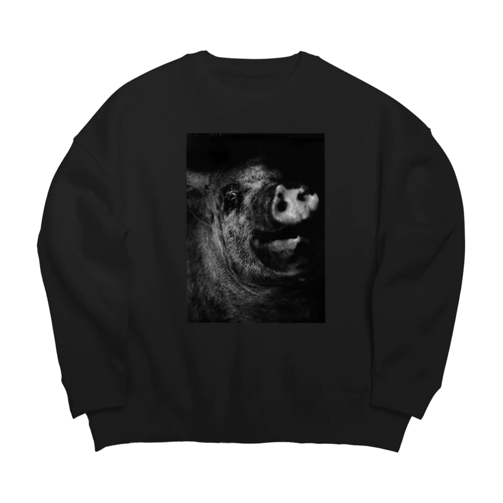 Nozomi no omiseのscoffing pig!_01 Big Crew Neck Sweatshirt