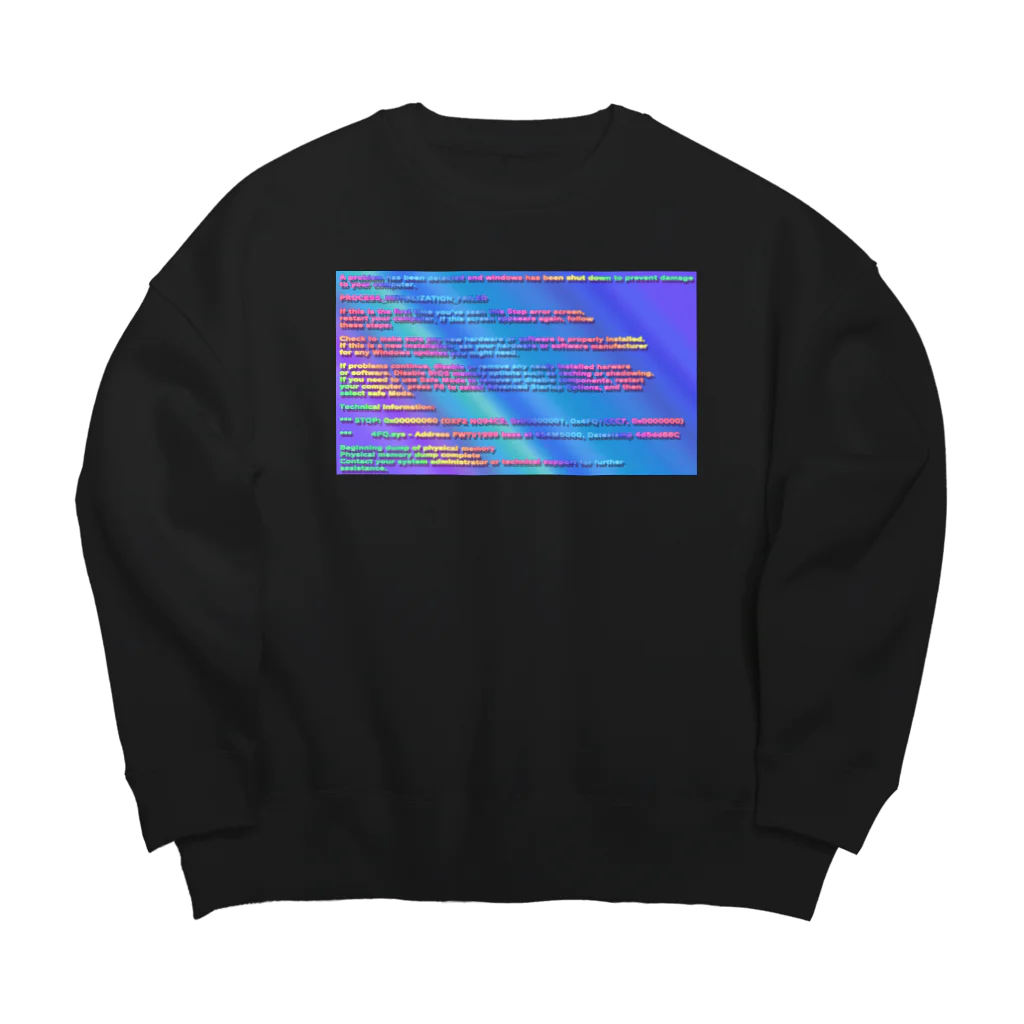 Ａ’ｚｗｏｒｋＳのこれならコワくなさそう。。。に見える　レインボースクリーン Big Crew Neck Sweatshirt