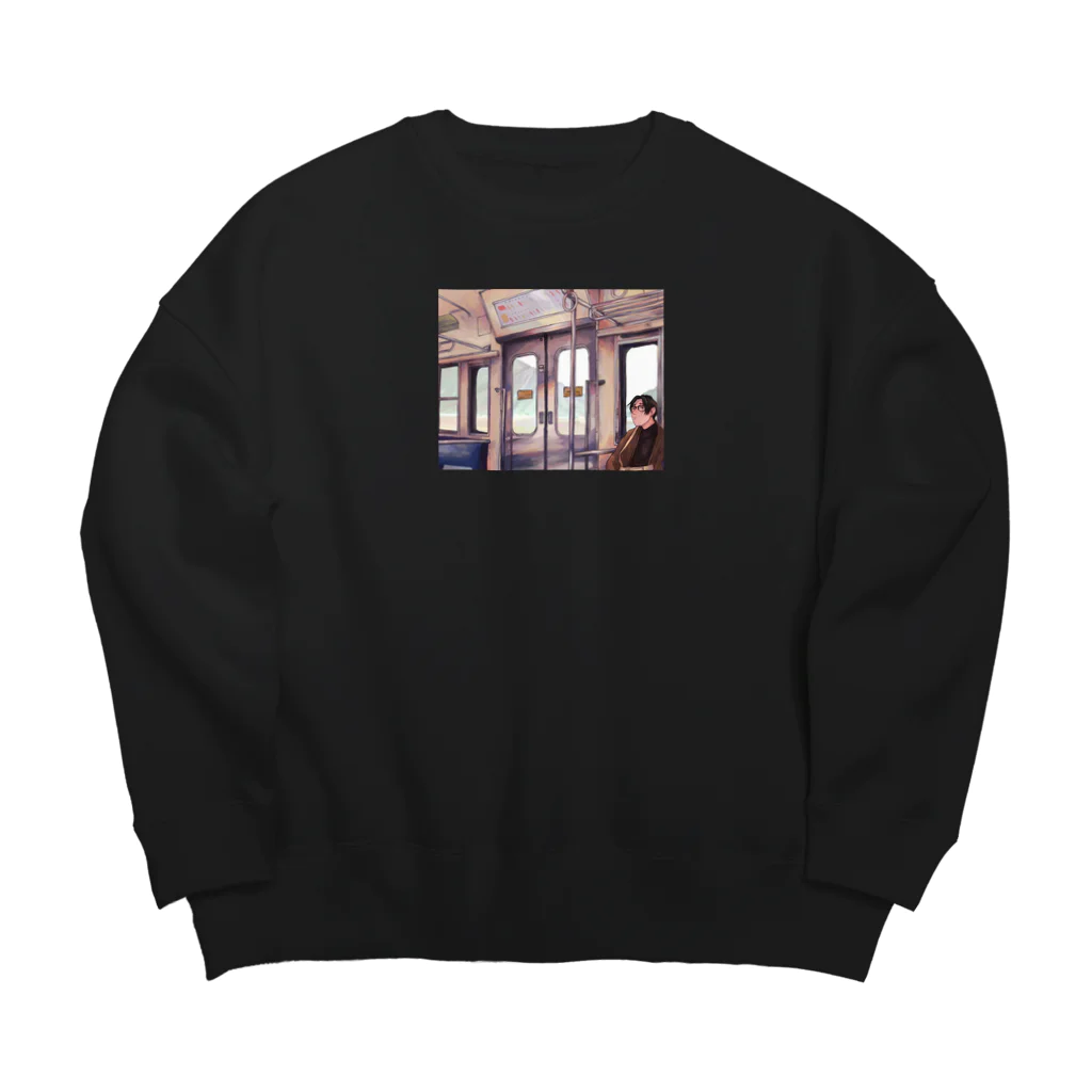 とまれかくまれ。のえちぜん鉄道 Big Crew Neck Sweatshirt