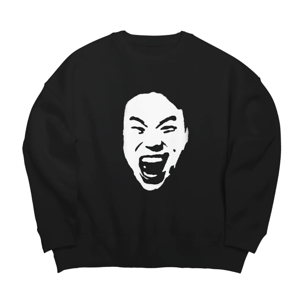 麻生剛弘@サムライスイマーのサムライスイマーフェイス Big Crew Neck Sweatshirt