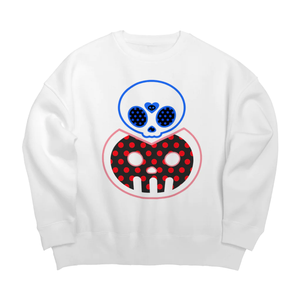 Ａ’ｚｗｏｒｋＳのどくろくんとどくろちゃん Big Crew Neck Sweatshirt