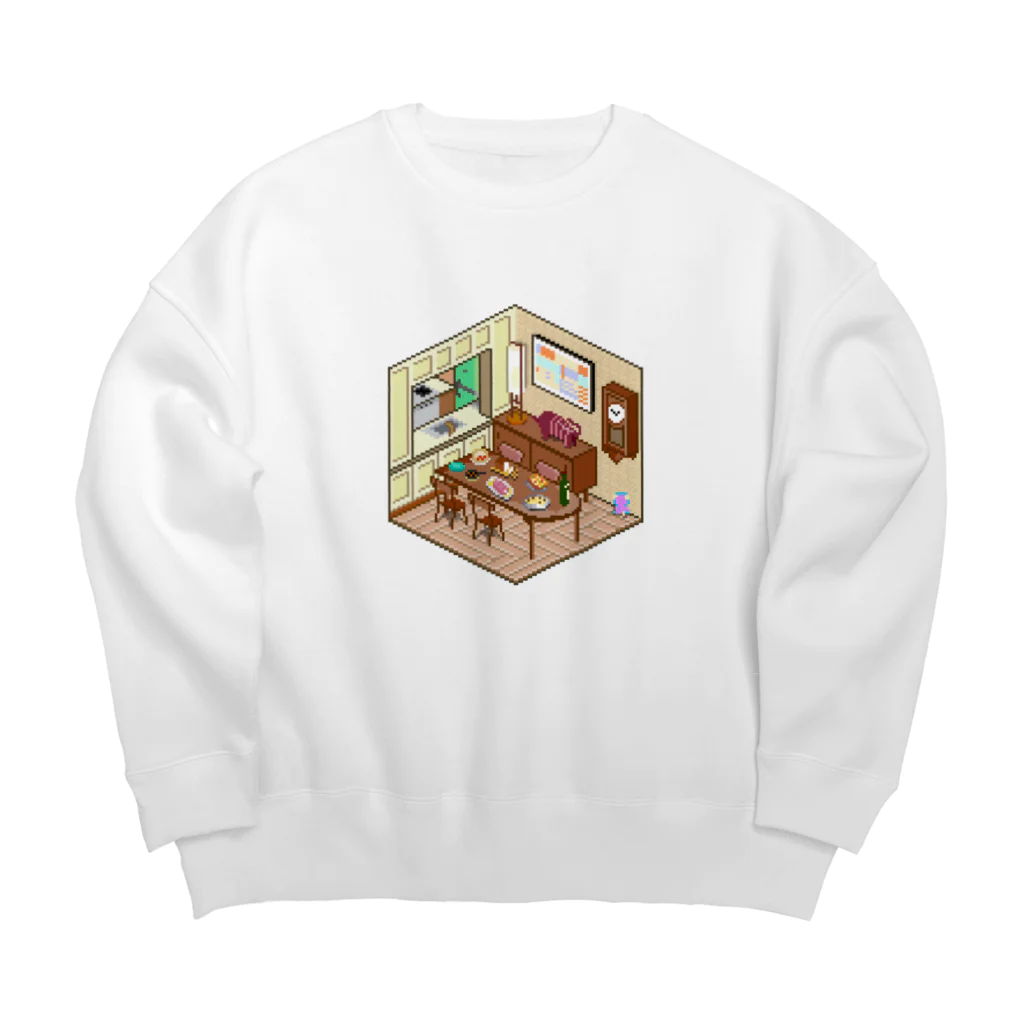 脱サラ賢者タカのフォージャー家ダイニング風ピクセルルーム Big Crew Neck Sweatshirt