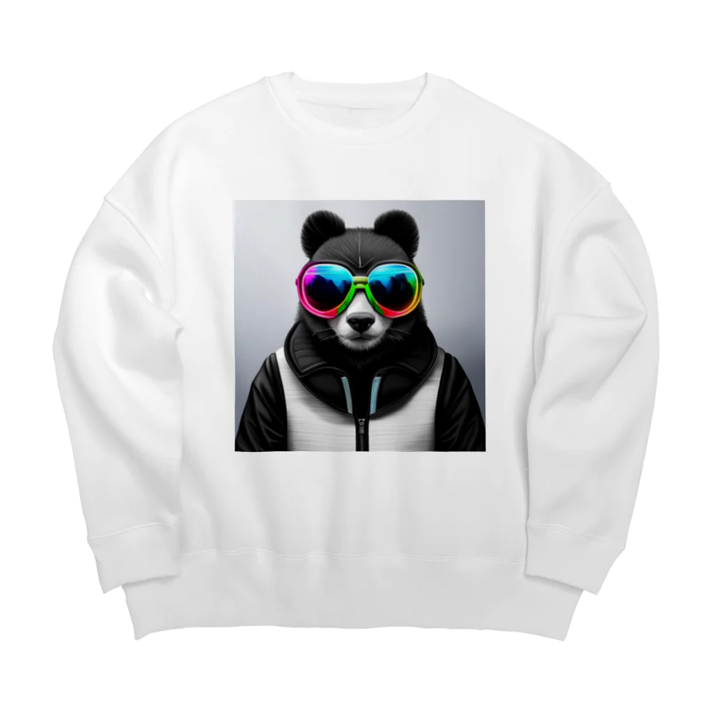 MariElegantのワイルドパンダ Big Crew Neck Sweatshirt