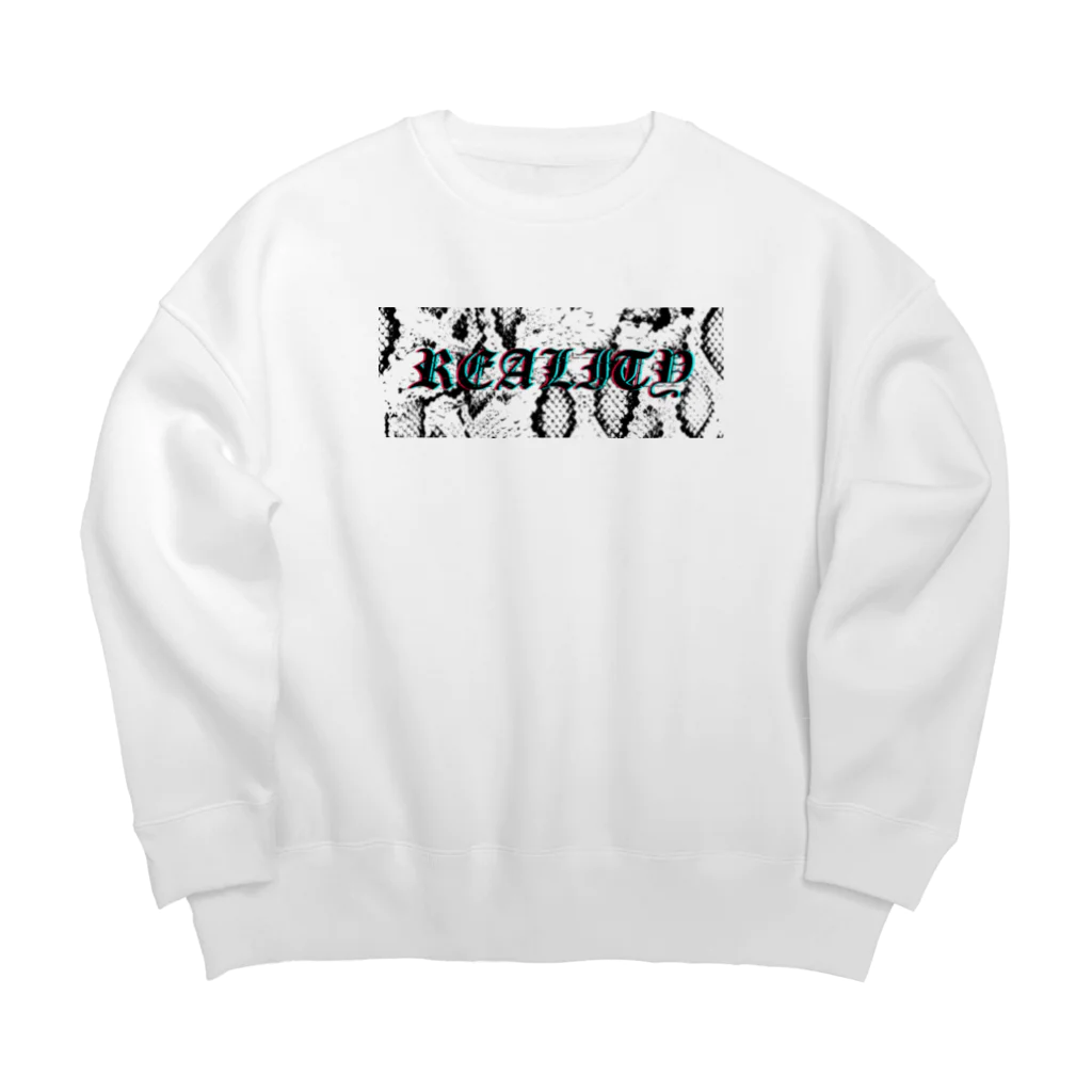 ✯ 戌威ノラ ✯ のリアリティパイソン(White) Big Crew Neck Sweatshirt