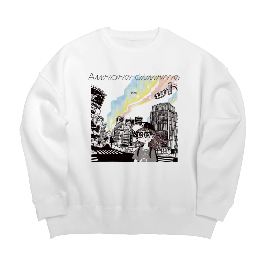 meril_goods_storeの「アウロラ ディウルナ」ジャケデザイングッズ Big Crew Neck Sweatshirt