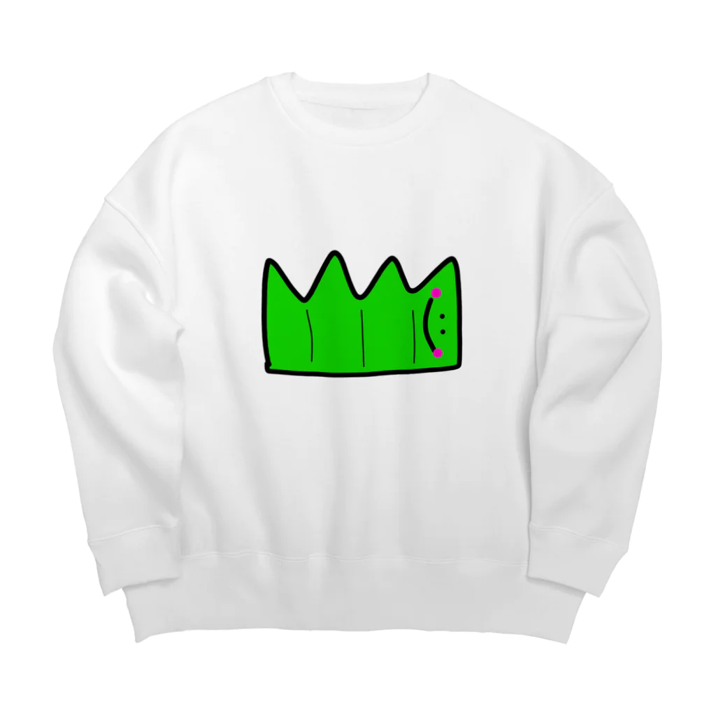 LoveAmooNのへんてこキャラクター お弁当の『ばらん』🌱💗 Big Crew Neck Sweatshirt