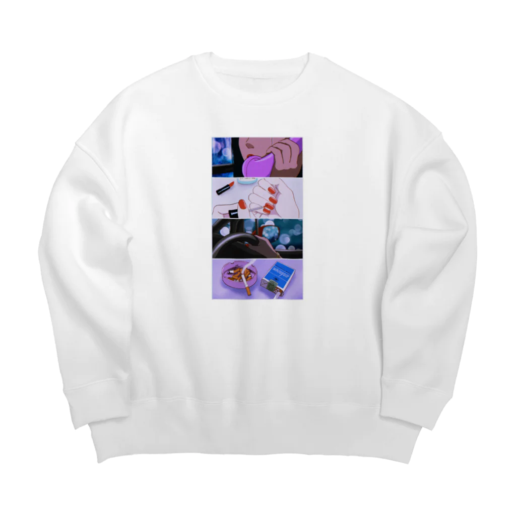 UNKNOWNARTWORKZのRetort Anime Emotional Secene Big Crew Neck Sweatshirt