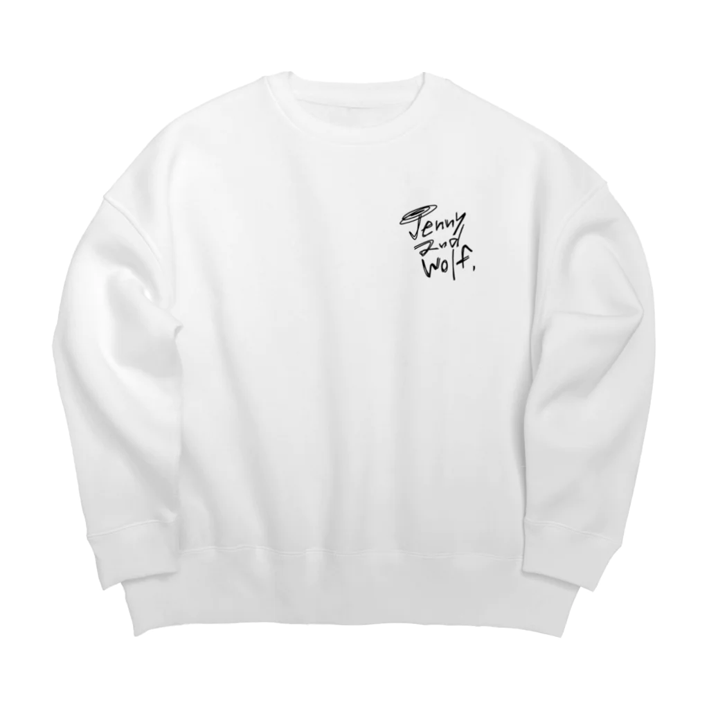 ジェニーとおおかみのうるふ Big Crew Neck Sweatshirt