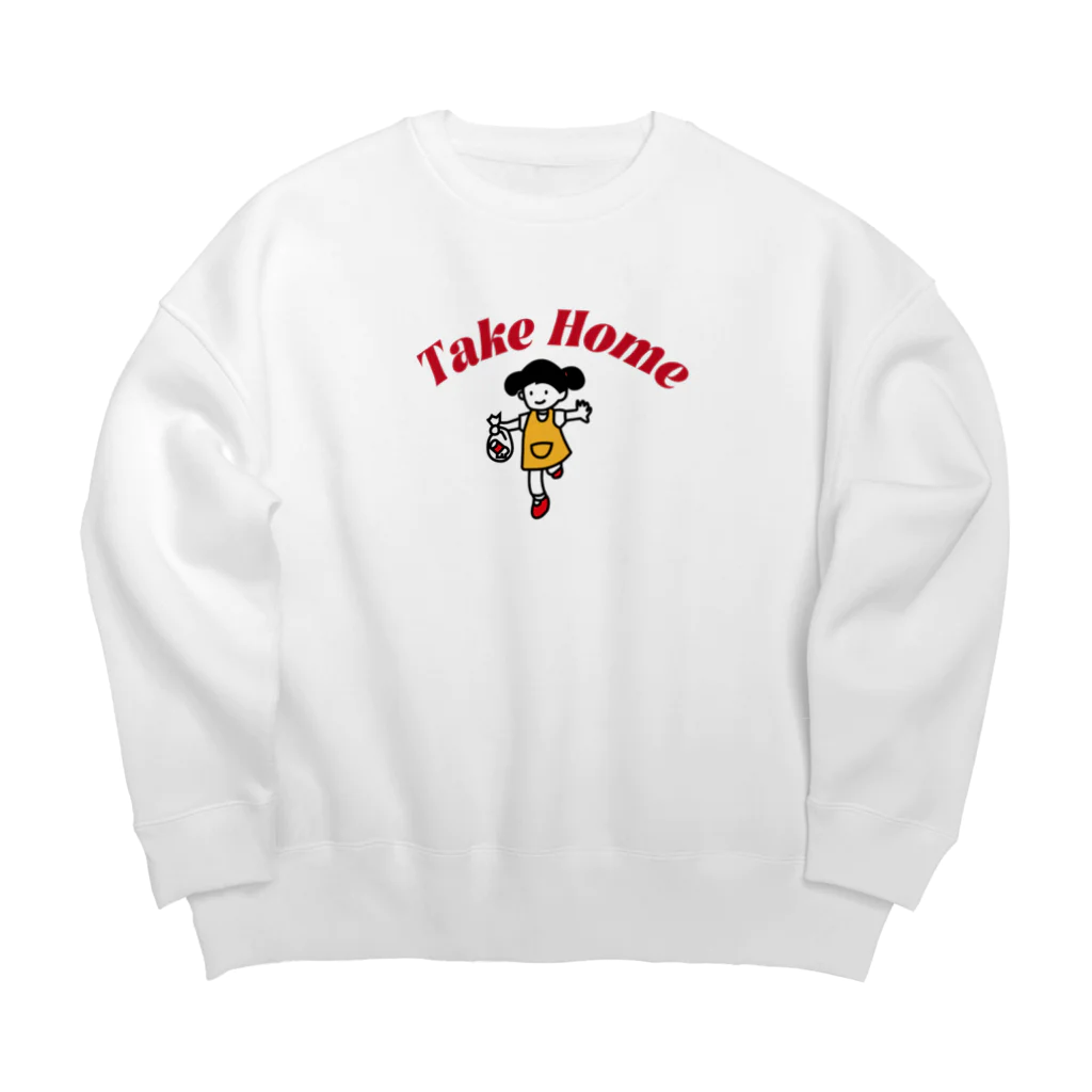 朝霞倶楽部のゴミは持ち帰りましょうビックスウェット Big Crew Neck Sweatshirt