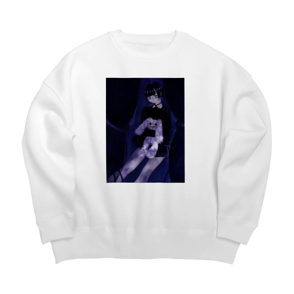 少女Aのひとりにしないで   Big Crew Neck Sweatshirt