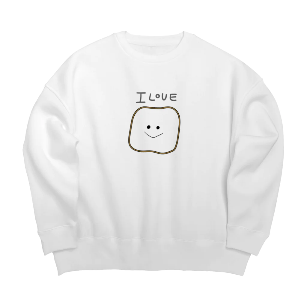 tamanishopのあいらぶ食パン Big Crew Neck Sweatshirt